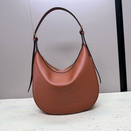 HELOISE logo printed cow leather handbag