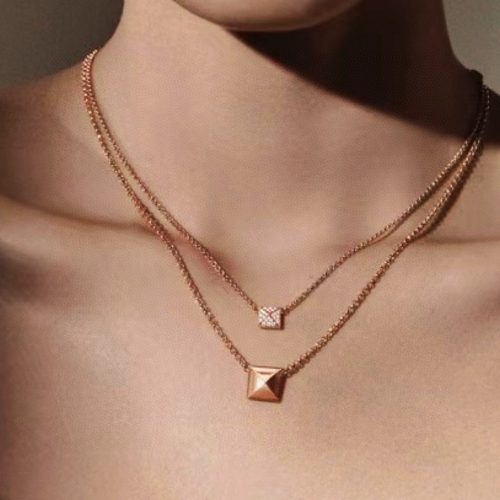 Double layer Rivet Necklace
