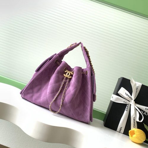 Suede Drawstring Bucket Bag